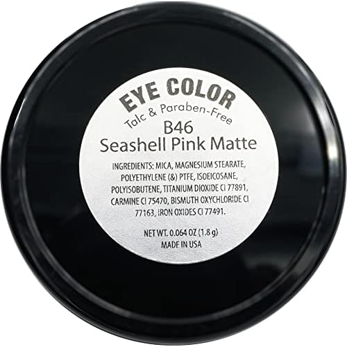 Seashell Light Pink Opaque Matte Pressed Powder Single Vegan Eyeshadow; Talc, Paraben & Cruelty Free