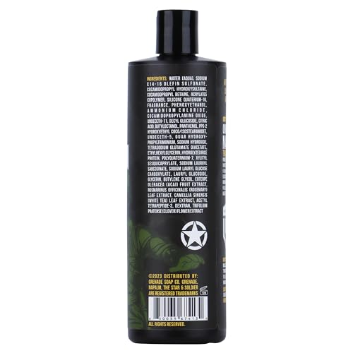 ONE MAN ARMY Men's Napalm Shampoo and Conditioner Set for Fuller, Thicker Looking Hair, Volumizing Product for Fine, Thinning Hair, Gift for Him, American Made, 16oz 2 Pack