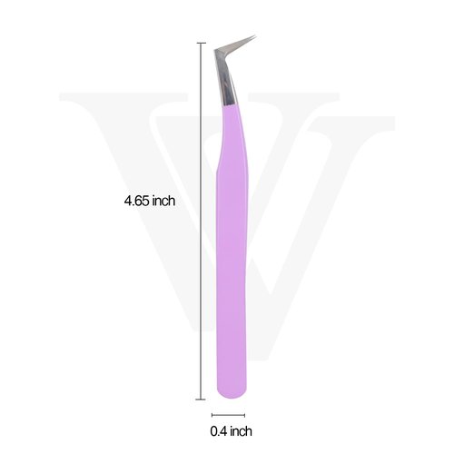 VAVALASH Lash Tweezers - Diamond Grip for Eyelash Extensions - Volume & Classic Fans - Purple, Volume Boot Tweezer
