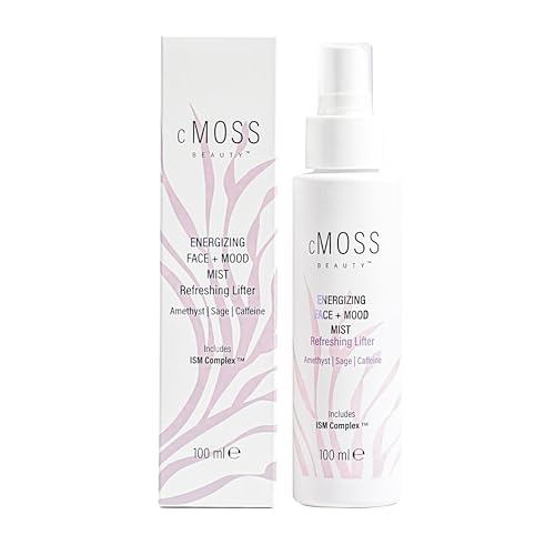 Sea Moss Infused Face and Mood Lifting Mist with Real Amethyst, Caffeine, Sage, and Hyaluronic Acid to Tighten, Brighten Skin and Calm Emotions