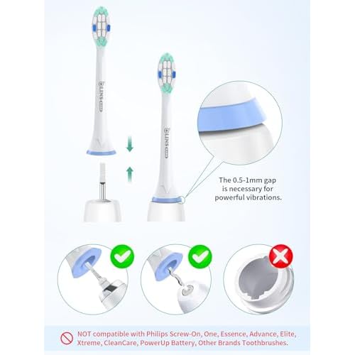 Replacement Brush Heads for Philips Sonicare Toothbrush Handles Toothbrush Heads for Sonicare (Pack of 8)