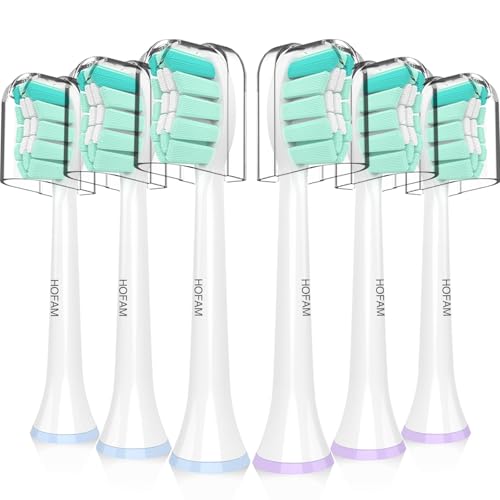 Replacement Toothbrush Heads for Philips Sonicare Replacement Heads,Electric Replacement Brush Head Compatible with Phillips Sonicare Electric Toothbrush C2,C1,4100,for Philips Sonic Care Brush,6 Pcs