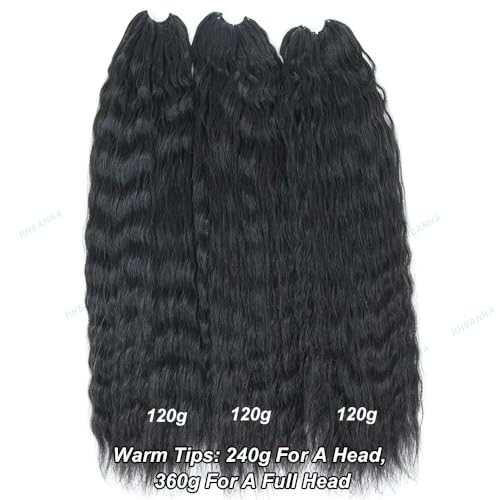 Feather Crochet Human Hair Extensions Wet and Wavy Knotless Pre-Separated Crochet Hair Extensions Human Hair With String In The Middle Braid 20inch 120g