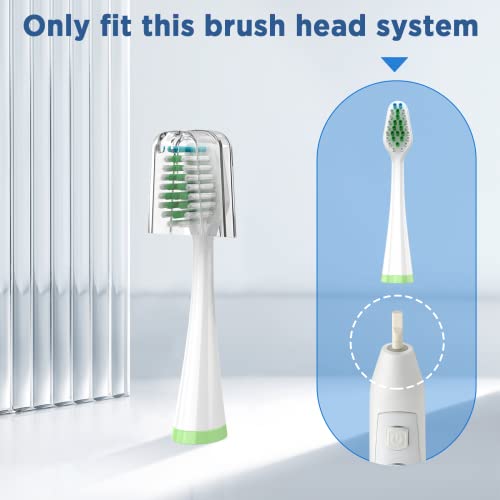 Replacement Toothbrush Heads for Waterpik Complete Care 5.0/9.0 (CC-01/WP-861), with Covers, 10 Count, White