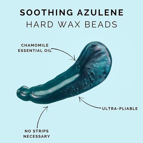 GiGi Soothing Azulene Hard Wax Beads, Gentle Formula for Sensitive Skin, No Strips Needed for Full Body & Face Waxing, 32 oz, 1-pack