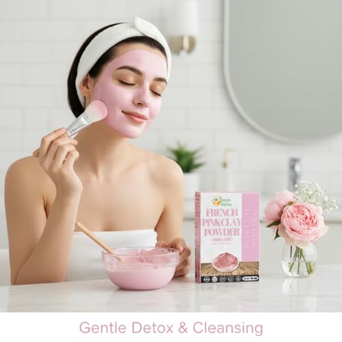 Herbs Botanica French Pink Clay/Rose Clay Powder Montmorillonite Kaolin Clay Powder Healing Clay for Face Mask Skin Care Detox, For Soap Making Clay French Skincare150 gms / 5.3 oz