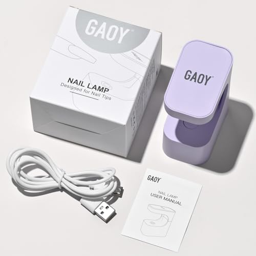 GAOY Mini UV Light for Gel Nails, Small Curing Light with 2 Timers, U-Shaped LED Nail Lamp for Fast Curing, Purple