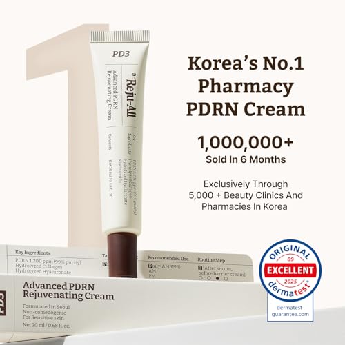 Dr. Reju-All Advanced PDRN Rejuvenating Cream ? 99% Pure Salmon DNA PDRN Face Moisturizer ? Optimal 1200ppm Concentration for Visible Results ? Korean Anti-Aging Skin Care Face Cream - 0.7 Fl Oz