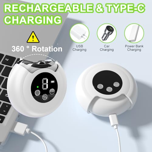 3-in-1 Electric Nail Clipper & Trimmer - 3 Speed Automatic Nail Clippers for Seniors- Rechargeable Fingernail Clipper with LED Light, Portable Fingernail Grinder & Polisher for Women & Men