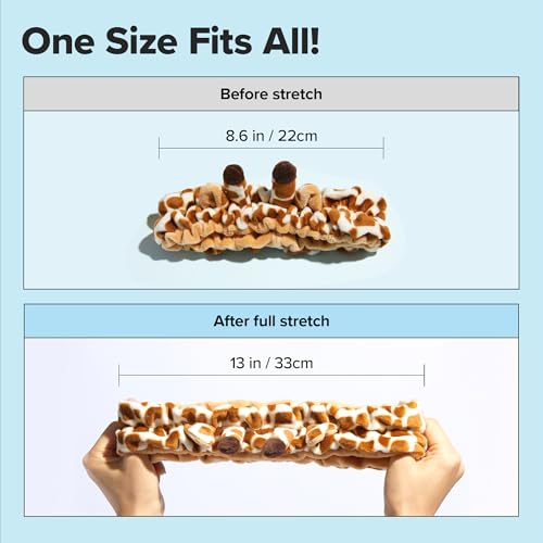 I DEW CARE Face Wash Headband - Giraffe Headband | Adorable Design, Perfect for Cleansing, Bath, Makeup and Spa, 100% Microfiber, Reusable, 1 Count