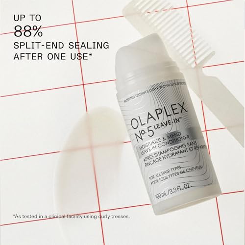 Olaplex N¨¬. 5 Leave-In Conditioner: Moisturizes & Mends Split Ends | Reduces Breakage & Repairs, Protects Damaged Hair | For Coily, Curly, Straight, and Wavy, Stocking Stuffers, 100 mL / 3.3 Fl. Oz.