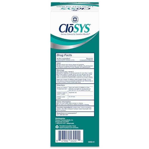CloSYS Healthy Gums Mouthwash 32 Fl Oz, Pack of 2, Antiplaque, Anti-Gingivitis Mouthwash, Non-Burning, Non-Irritating