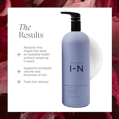 Pure Plenty Conditioner Boosts Volume and Shine for Fine, Thinning Hair, Organic Replenishing Formula, Vegan, 32 Oz