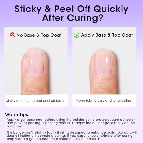 GELLEN Builder Gel for Nails, 18ml Clear Nail Extension Hard Gel in Bottle, Soak off Long Lasting U V Cured Nail Strengthener for Salon Quality Nail Art
