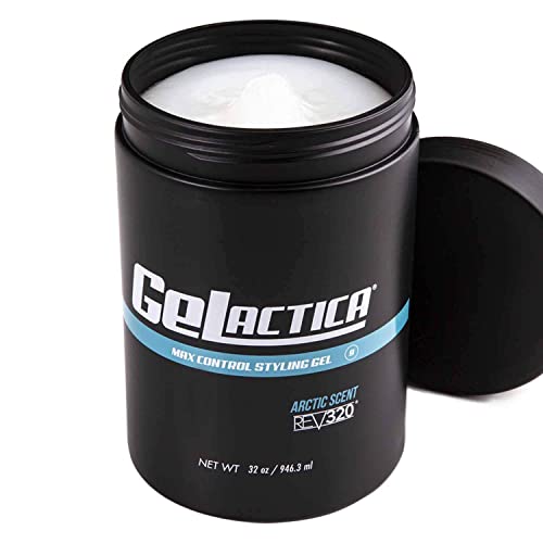 Rev320 Hair Gel for Men ? Alcohol-Free, Strong Hold Styling Gel - Natural Extracts for Long-Lasting Hold and Shine, Slick Back Hair Gel