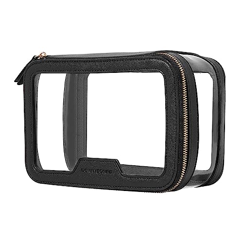 ROWNYEON Clear Makeup Case Toiletry Bag Multipurpose Travel Makeup Train Case Portable Cosmetic Organizer Transparent Storage Bag