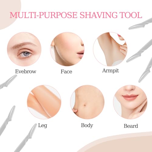 40pcs Eyebrow Razor for Women, Newbie Friendly Dermaplane Razor, Face Razors and Shaver Dermaplaning with Protective Covers (Black)