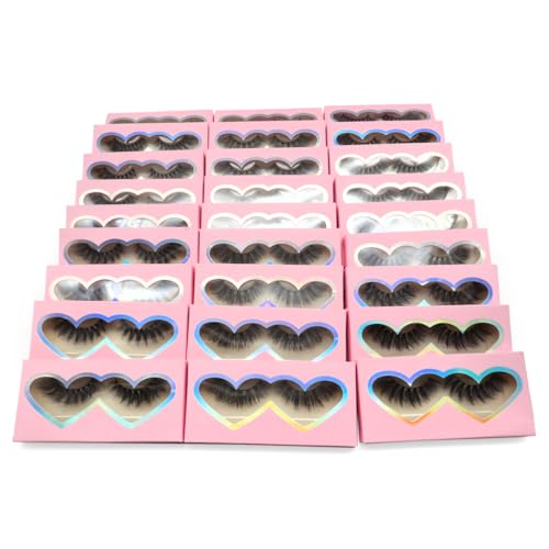 3D5D False Eyelashes 15-18mm Includes 3 Styles 27 Pair PACK Mix Cross Fluffy Natural Look Luxury Volume Faux Mink Lashes Reusable Strip Lashes, Mulitpack