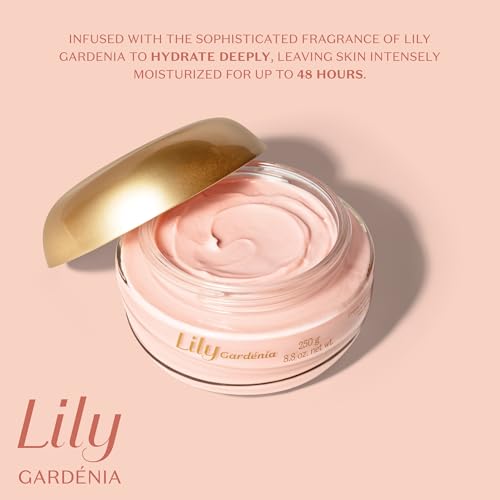 O Botic?rio Lily Gardenia Satin Body Cream, Intense Hydration and Sophisticated Perfume, 8.8 Ounce (250g)