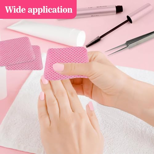 MAQIHAN 1500 Lint Free Nail Wipes - Pink Acetone Nail Polish Remover Wipes Lint Free Nail Wipes Pads Gel Nails No Lint Nail Glue Wipes Eyelash Extensions Toallitas Para U?as Sin Pelusa Nail Supplies
