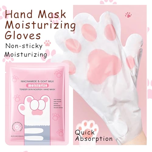 Hand Masks, 6 Pairs Hydrating Exfoliating Hand Peeling Mask, Smooth Hand Masks Moisturizing Gloves Overnight for Dry, Rough, Cracked Hands, Hand Skin Moisturizer Glove for Women Men£¨A