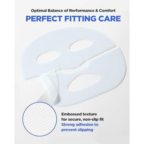 WELLAGE Real Hyaluronic Glow Booster PDRN Hydrogel Face Sheet Mask - Over night Face Masks for Deep Moisture Plumping and Radiant Skin - Korean Skincare, 5 Sheets