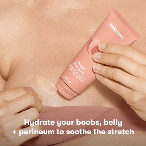 Frida Mom Stretch Mark Cream, Moisturizing Lotion for Stretch Marks and Perineal Massges with Vitamin E, 2.5oz