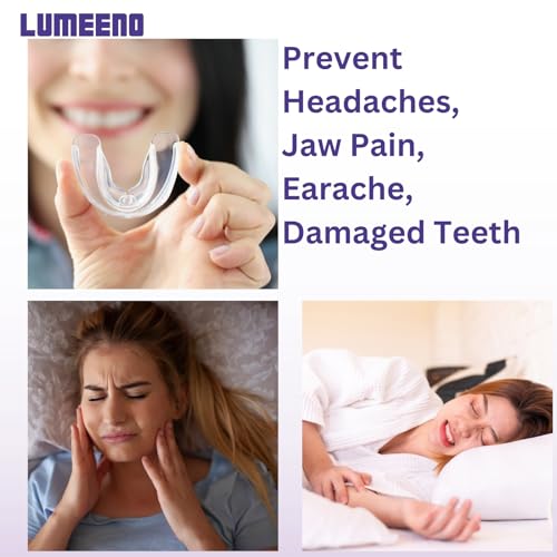Mouth Guard for Grinding Teeth at Night ? Custom Fit Night Guards for Teeth Grinding with 8 Trimmable Dental Guards and 2 Travel Cases