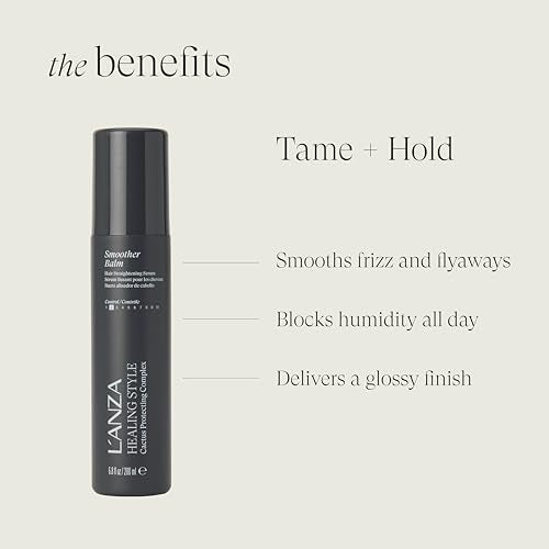 L'ANZA Healing Style Texture Cream or Smoothing Balm, Frizz Taming, Natural Finish, Color Safe, Anti-Humidity, Strengthening Care
