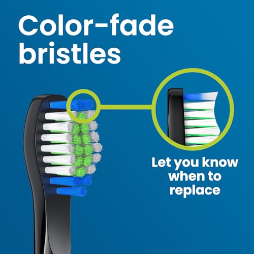 Replacement Toothbrush Heads 10 Pack Compatible with Bitvae Daily D2 Rechargeable Toothbrush, for D2 Toothbrush Heads Refills, Black