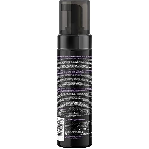 b.tan Violet Self Tanner Kit | Fall In Love at First Tan Bundle - Dark Tanning Mousse w Mitt Applicator, 1 Hour Express Foam, Best Bronzing Glow, No Orange Tones or Fake Tan Smell, Vegan, 6.7 Fl Oz