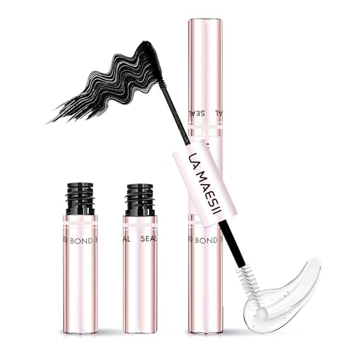 Lash Cluster Glue Lash Bond and Seal Waterproof Lash Glue for Eyelash Clusters 10ml Bond and Seal 2-in-1 Home Use Strong Hold 72H
