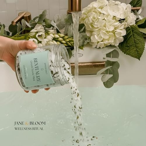 Epsom Salt Bath Gift Set ? 6 Aromatherapy Blends with Essential Oils ? Bath & Body Gift Set for Women, Stress Relief, Self Care, Birthday Gifts ? Jane & Bloom