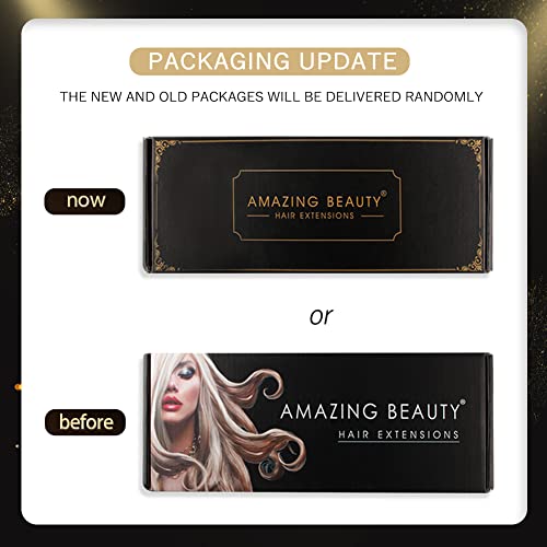 ABH AMAZINGBEAUTY HAIR Hair Women Ponytail Extension, Remy Human Hair, Wrap in Easy to Use, 100 Gram, Dirty Blonde with Platinum Blonde Highlights P12-60 Color, 20 Inch