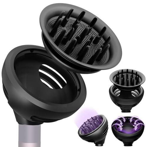 Diffuser Attachment for Dyson Airwrap, Wave Curl Diffuser With Dome Diffuse Dual Mode Attachment Compatible With Airwrap HS01/05/08, Replacement Part for No.974149-01 for Curly Coily Wavy Hair