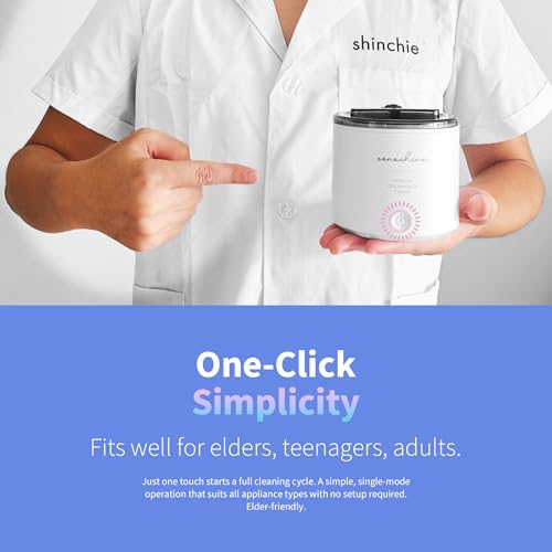 Ultrasonic Retainer Cleaner ? Auto-Adjust 39-48kHz Sonic Retainer Cleaner Machine for Aligner, NightGuard, Mouth Guard, Denture & More | Easy & Quiet
