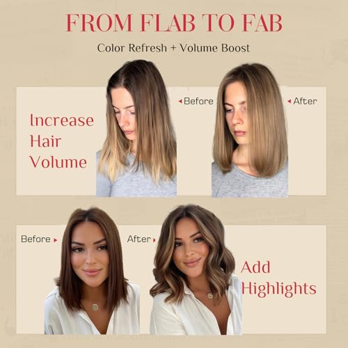 Rich Choices Real Human Hair Clip In Extensions-6 Pcs Single Clip Design-Invisible Clip in Extensions for Thin Short Hair-Hairpieces for Women-10 Inches #18P613 Ash Blonde Highlighted Bleach Blonde