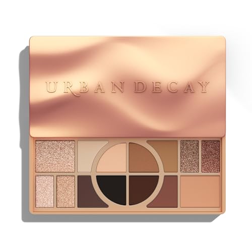 Urban Decay Naked Shaped Eyeshadow Palette - Multi-Use Neutral Eye & Face Palette, 14 Crease & Transfer-Resistant Shades, Up to 16HR Wear, Sculpting Creams, Defining Powders, Shimmer Highlighters