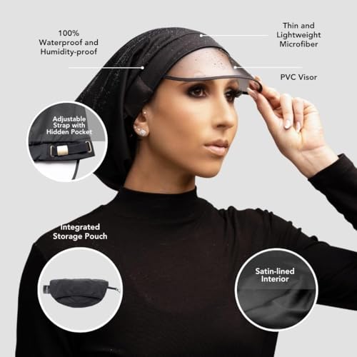 Hairbrella Satin-Lined, Waterproof Rain Hat