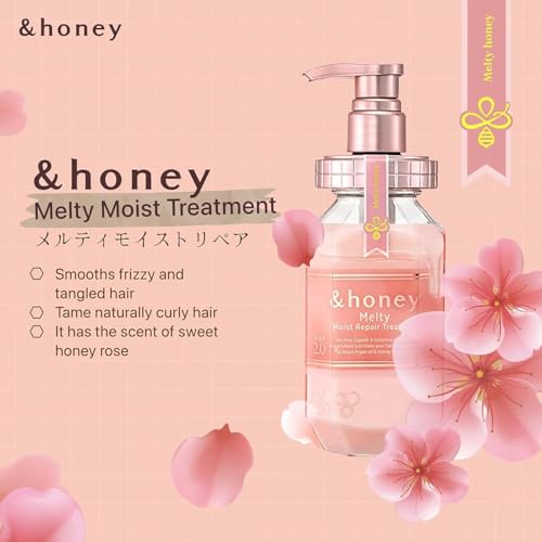 &honey Melty Moist Repair Shampoo & Conditioner Set with Hair Tie