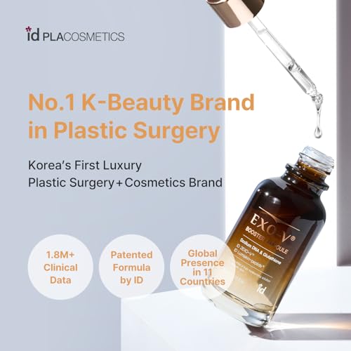 idplacosmetics EXO-V Booster Ampoule 1.01 fl.oz (30ml) ? Exosome Serum (720,000 PPM) with PDRN & Glutathione, Korean Skincare Microneedling Serum, for Smoother-Looking Texture & Elasticity Support.