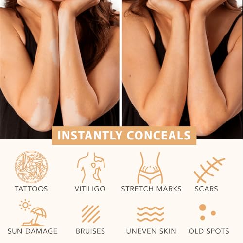 Leg Makeup Waterproof No Transfer, Tattoo Cover Up Makeup Waterproof, Leg Vein Cover up makeup for Varicose Veins, Long Last Body Foundation