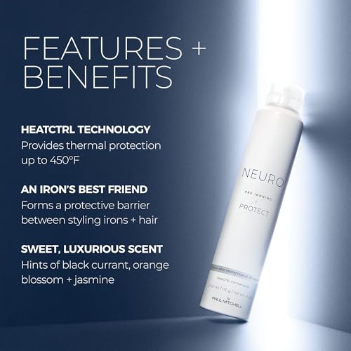 Neuro by Paul Mitchell Protect HeatCTRL Iron Hairspray, Perfect Prep + Finish For Heat Styling, For All Hair Types