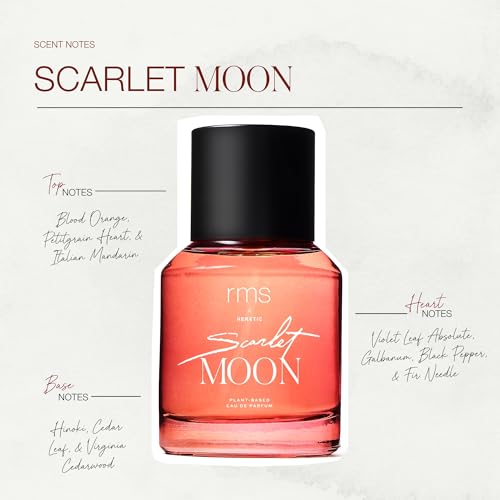 RMS Beauty x Heretic Scarlet Moon Eau De Parfum - Unisex Perfume, Luxury and Clean Perfume for Women and Men, Orange Cedarwood Cologne for Women