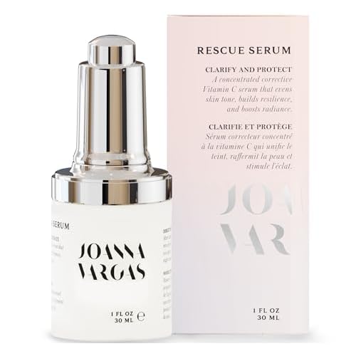 Joanna Vargas Vitamin C Serum for Face with Squalane Oil - Collagen Boosting Facial Serums for Aging Skin - Rescue Vit C Serum for Face - Hydrating Serum to Enchance Skin Texture & Boost Radiance