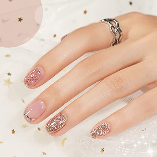 GAOY Glitter Gel Nail Polish Set, 6 Colors Including Pink White Gold Purple for Nail Art DIY Manicure and Pedicure at Home