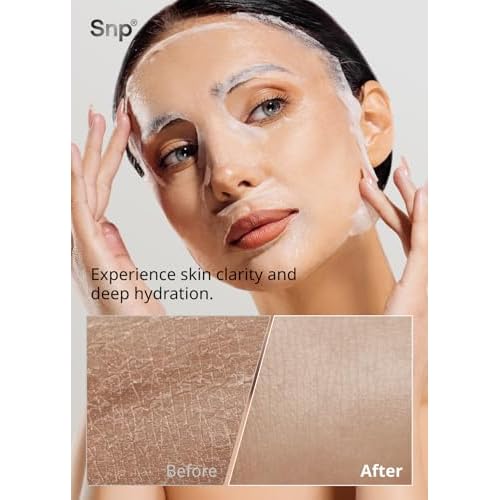 SNP 100% Diamond + 1000mg Hyaluronic Acid Sheet Mask | Tightening, Hydrating, and Nourishing with Real Diamonds for All Oily Skin Types | Korean Face Mask Skincare | Facial Moisturizing | 10 Sheets