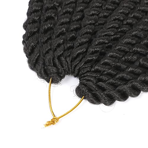 Admutty Havana Twist Crochet Hair 12 inch 6 Packs Crochet Havana Twist Senegalese Twist Crochet Hair Jumbo Havana Twist Crochet Braids (2#)