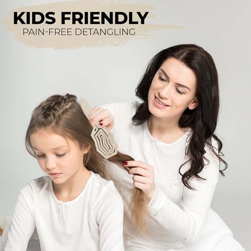 Detangler Brush For Women, Men & Kids - Anti-Static Detangle Hair Brush - Vented brush with 360¡Æ Flex Gently Removes Knots, Dry and Wet Brush Detangling Brush For Thick, Fine, Natural & Curly Hair