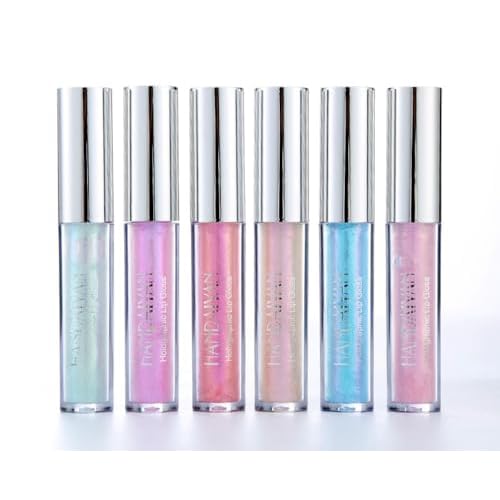MAEPEOR Glitter Liquid Lipsticks Set 6 Colors Diamond Shimmer Metallic Lipstick Waterproof Long Lasting Makeup Kit Face Eye Glow Shimmer Shinning Lip Gloss Set (Set 01)